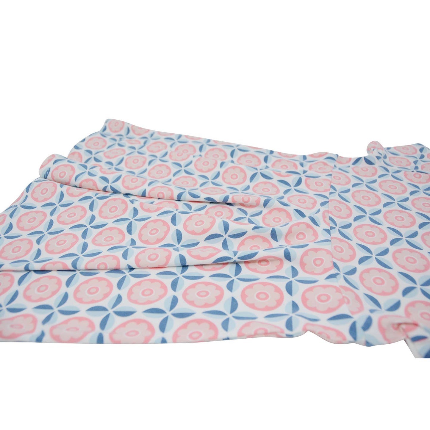 Swirly Girl Dress - Geo Flower Pink