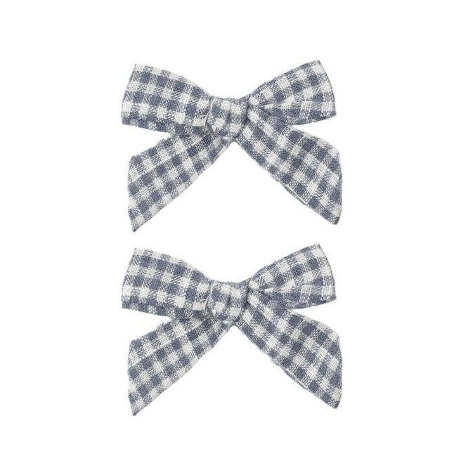 Bows, Set Of 2 || Marine Gingham