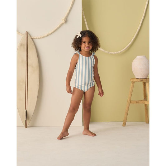 Scrunch One-Piece || Green Stripe