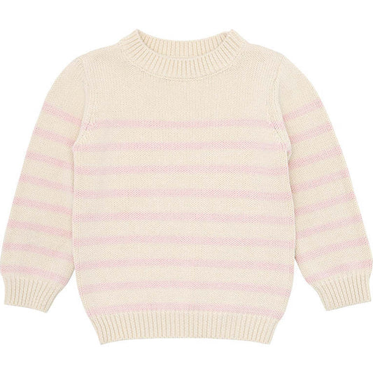 breton pink stripe knit sweater