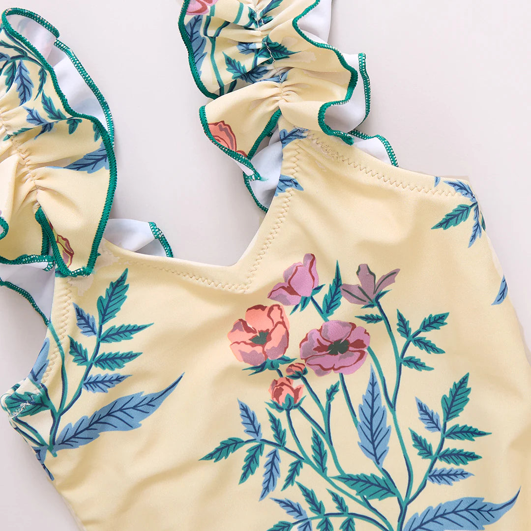 Via Suit - Pale Yellow Poppy