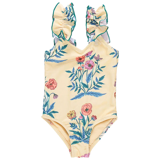 Via Suit - Pale Yellow Poppy