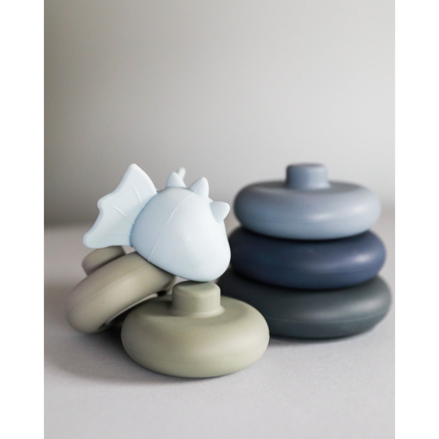 stacking dragon - light blue
