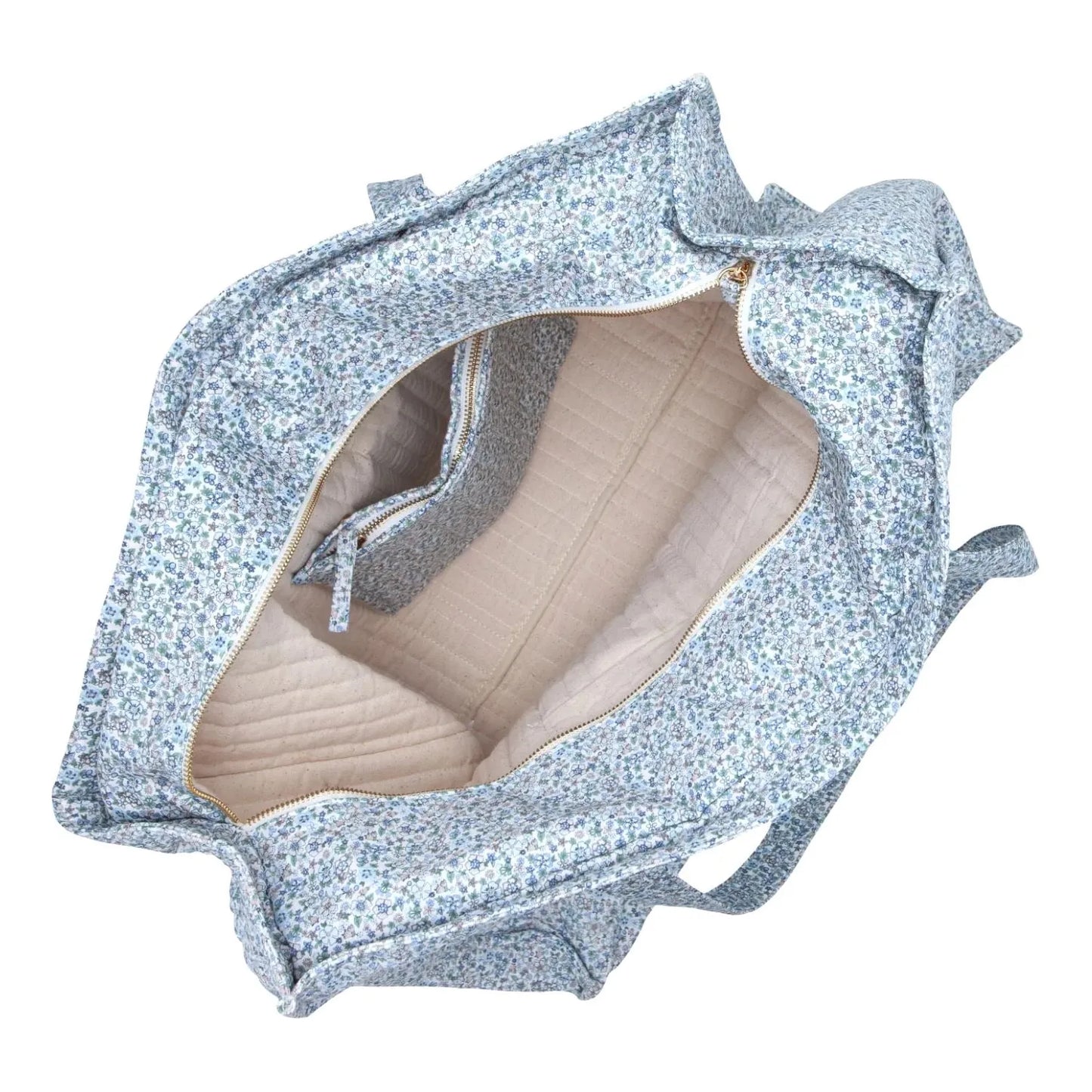 slate floral overnighter tote