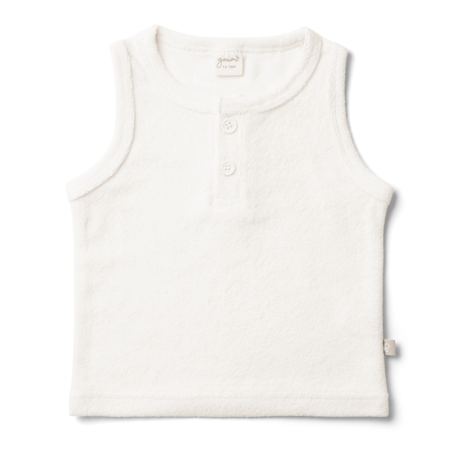 Viscose + Organic Cotton Terry Tank Top - Cloud