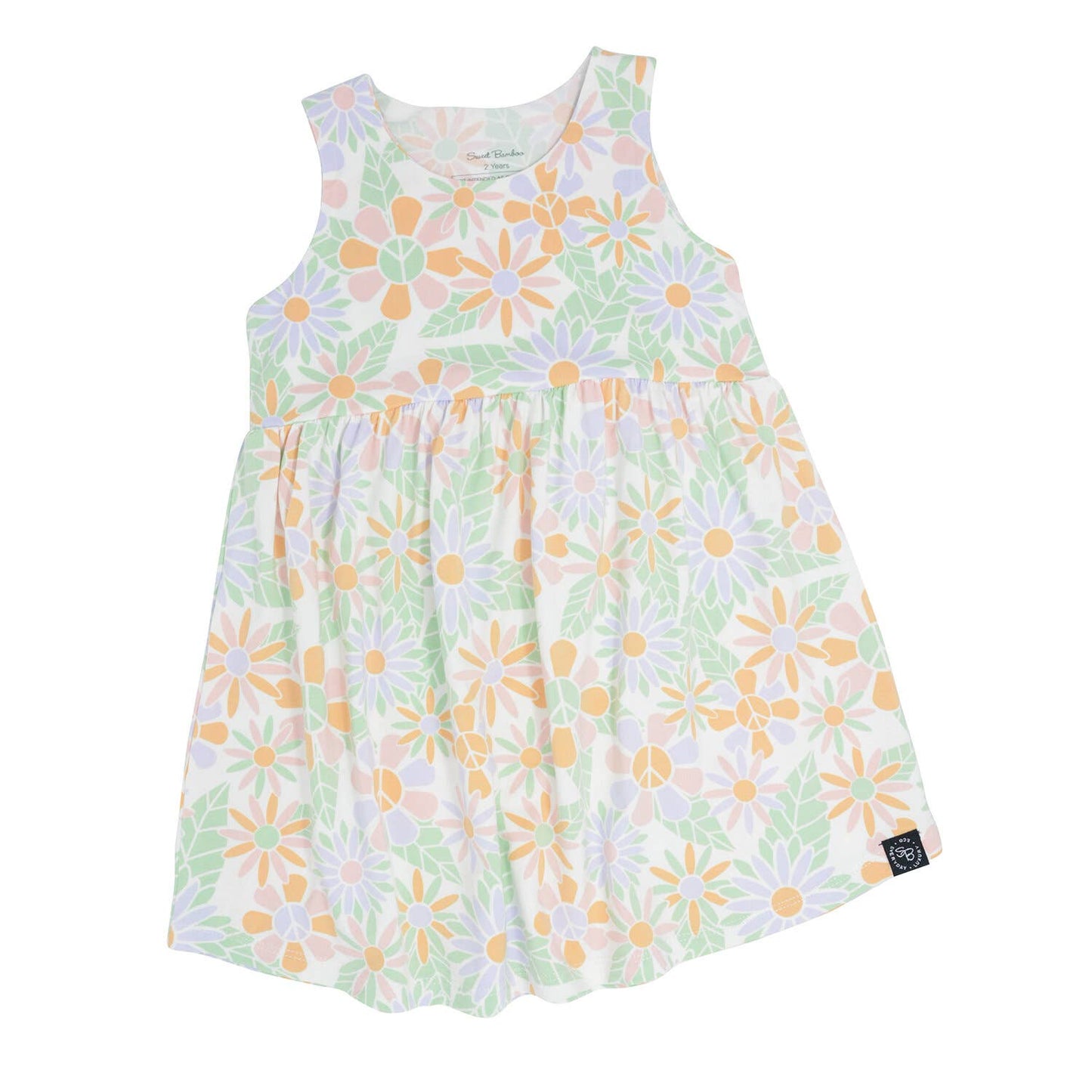 Crescent Moon Dress - Groovy Flowers
