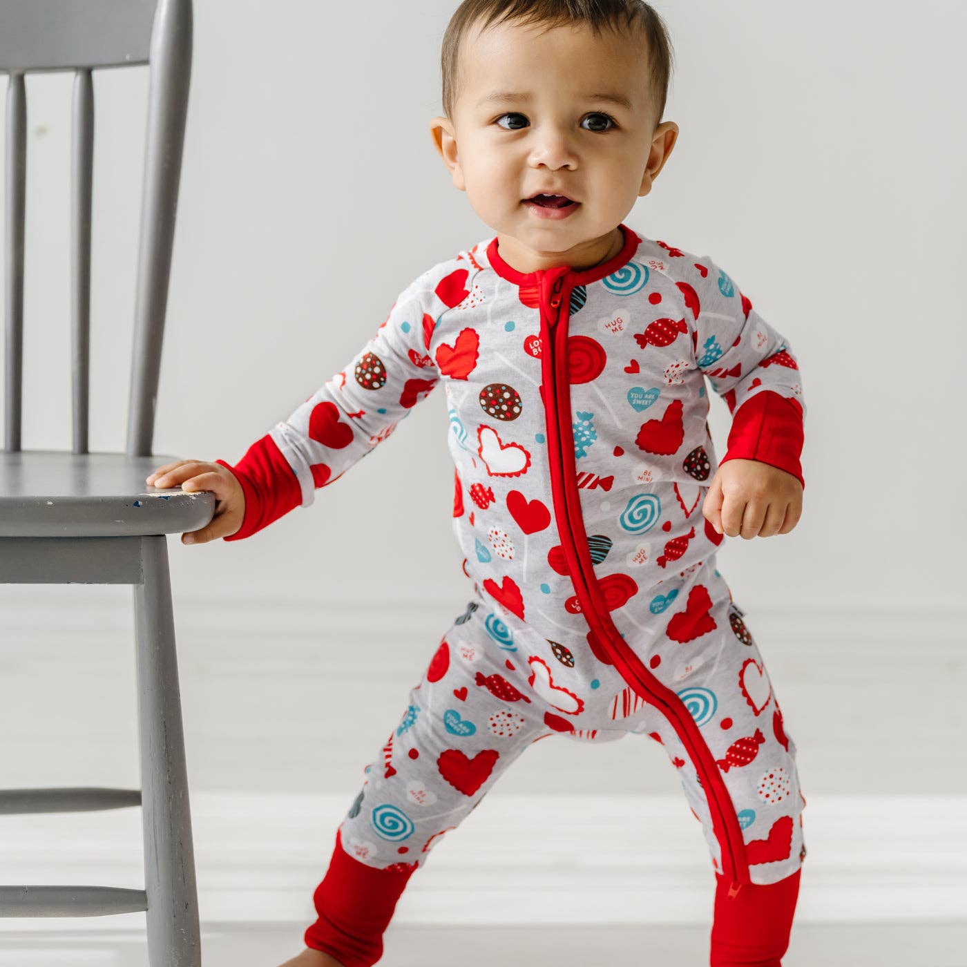 Gray Sweet Valentine Bamboo Viscose Zippy