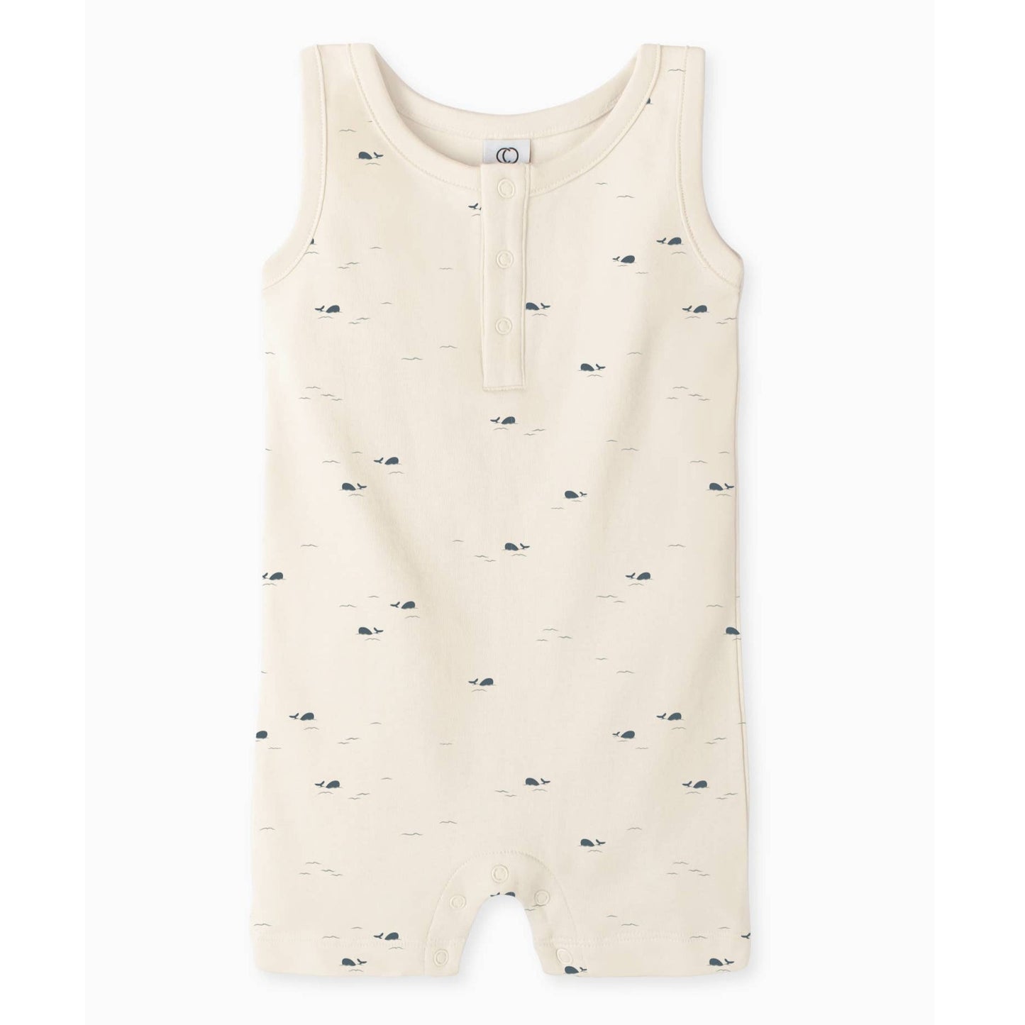 Nile Romper - Whales / Harbor
