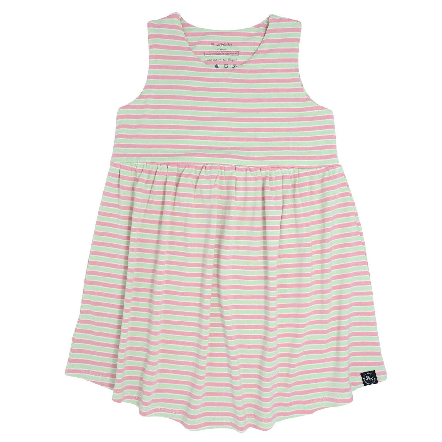 Crescent Moon Dress - Watermelon Stripe