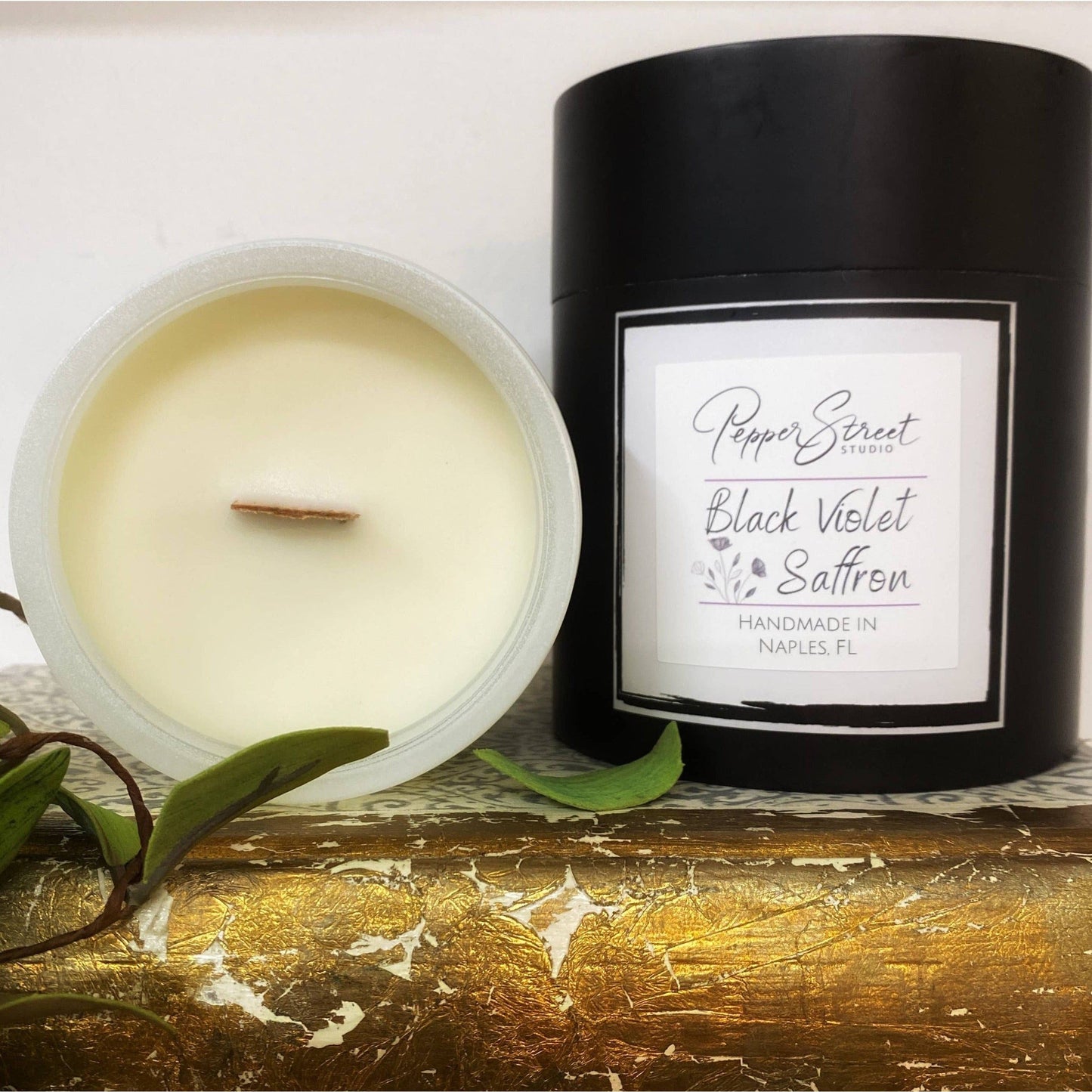 Black Violet + Saffron - 13 oz Soy Candle