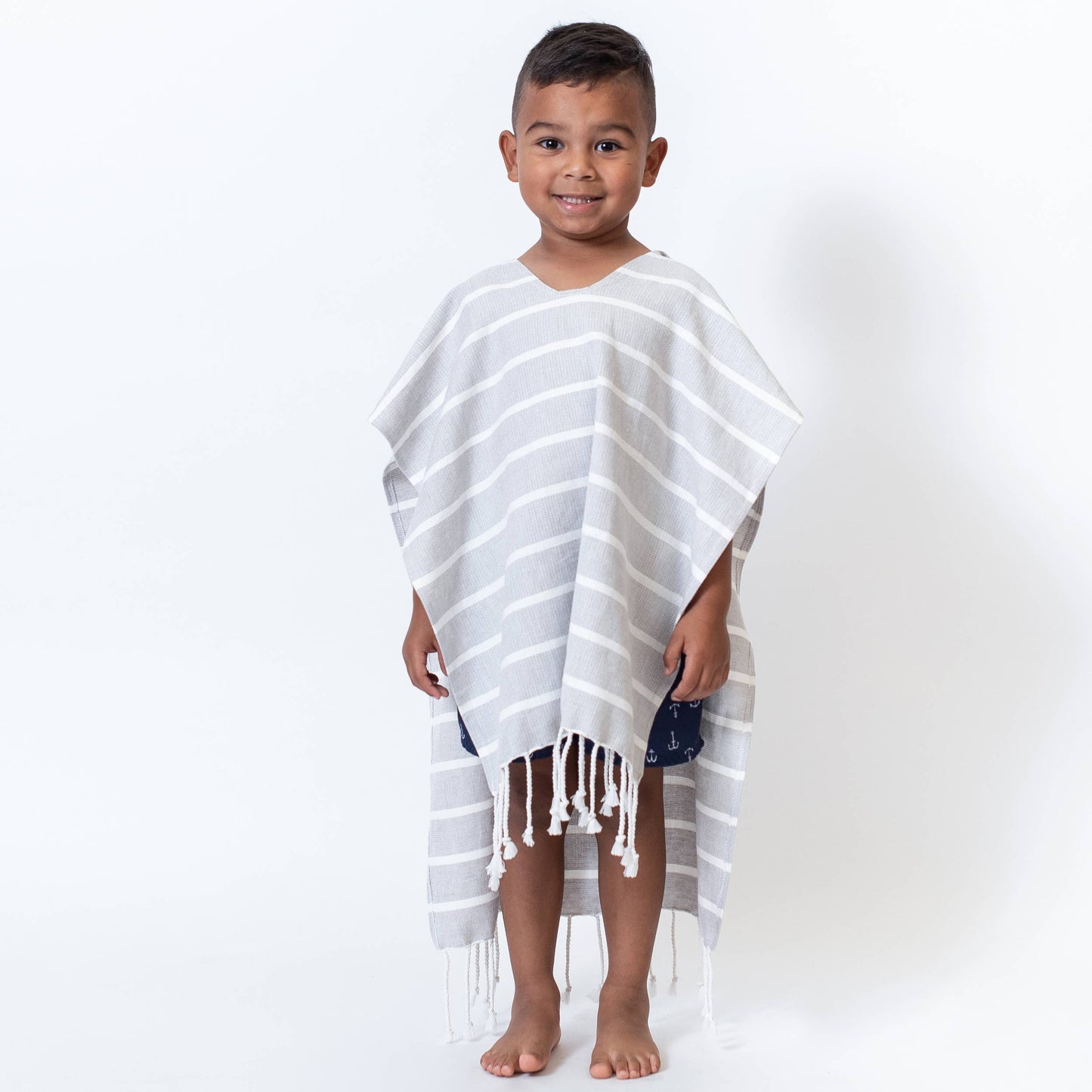 Organic Cotton Bondi Kids Poncho - Mist