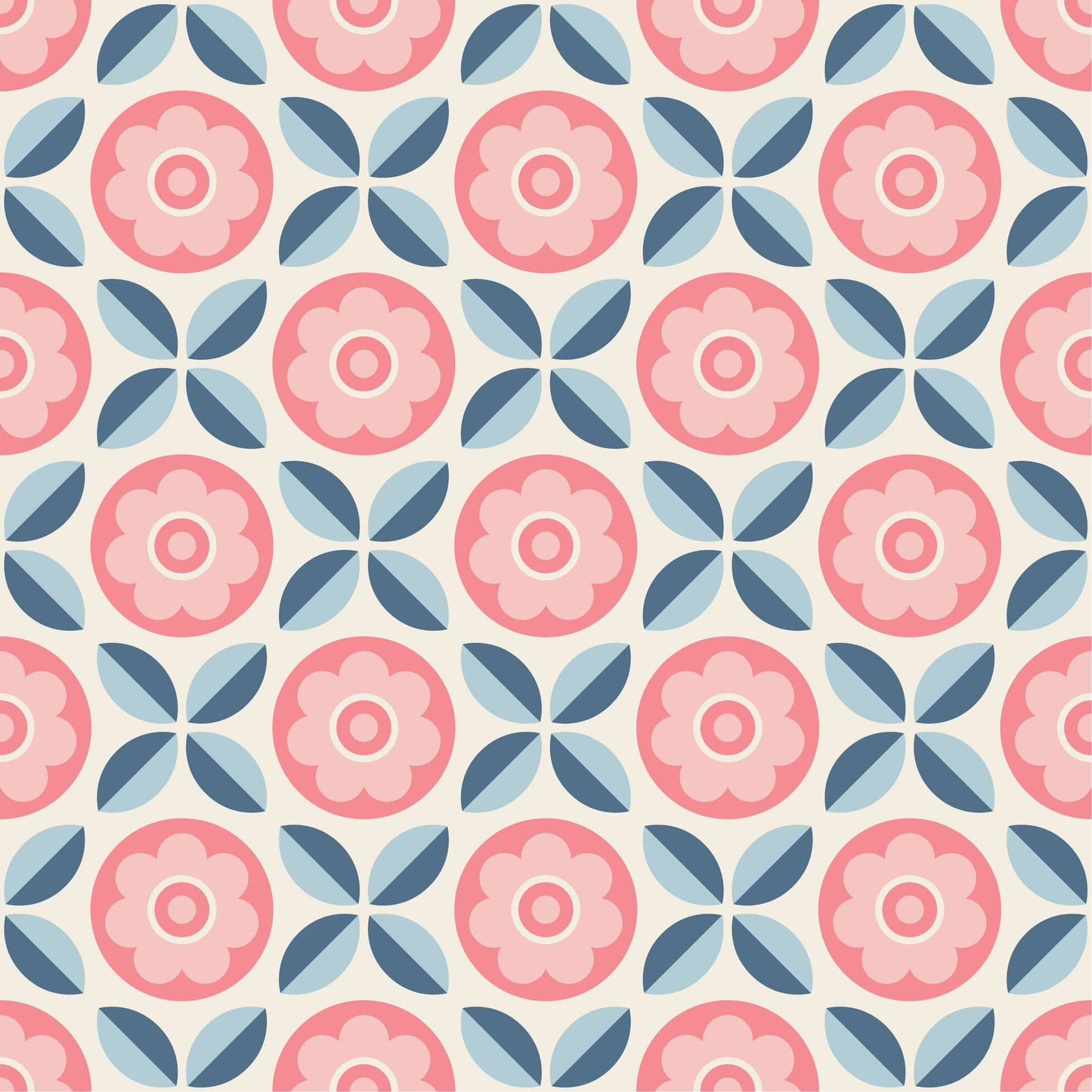 Swirly Girl Dress - Geo Flower Pink