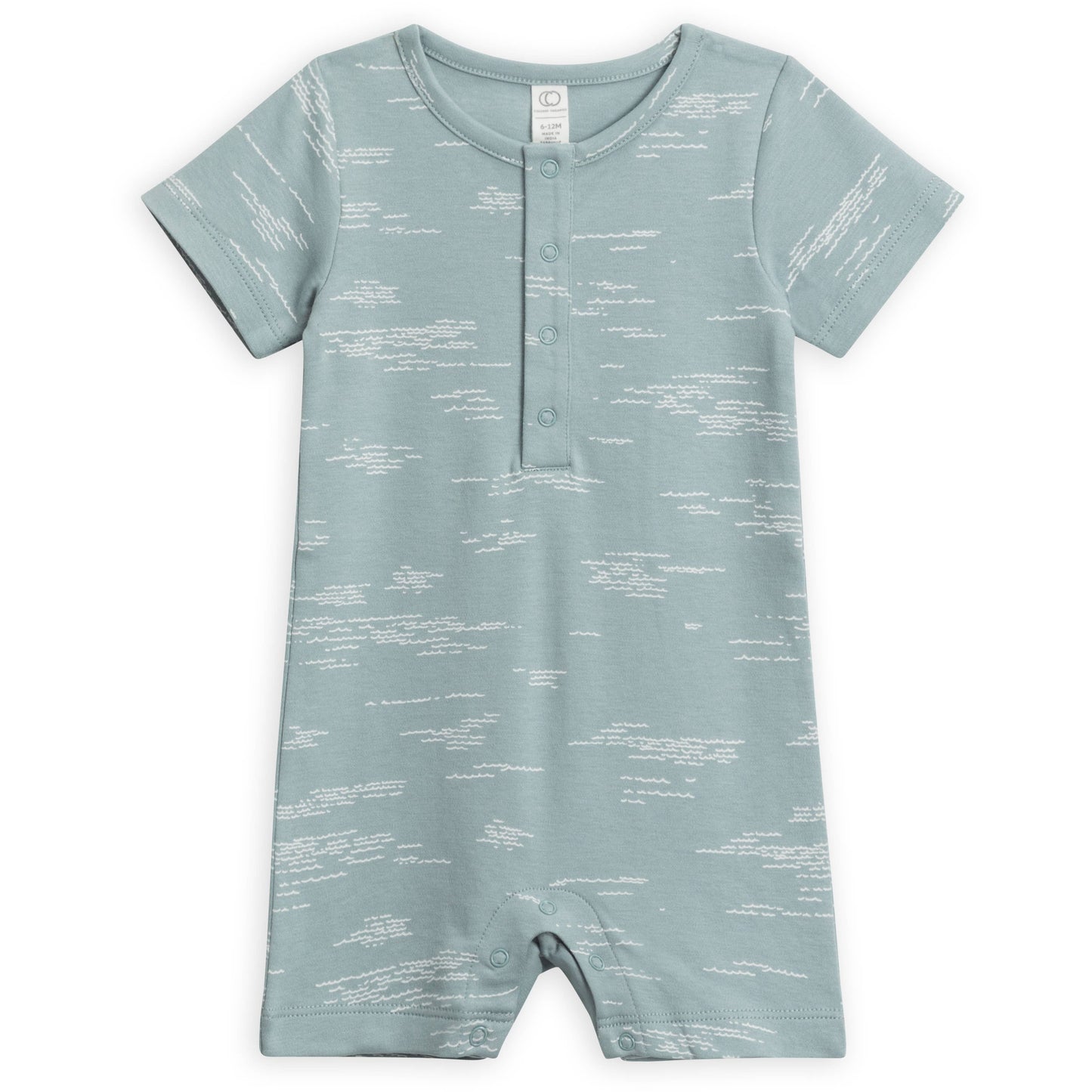 Mason Short Sleeve Romper - Waves / Ocean