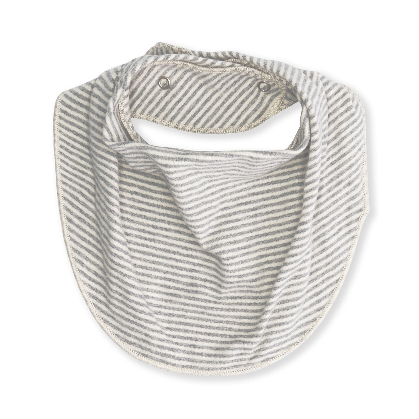 Baby Bib | Grey Melange/Cream
