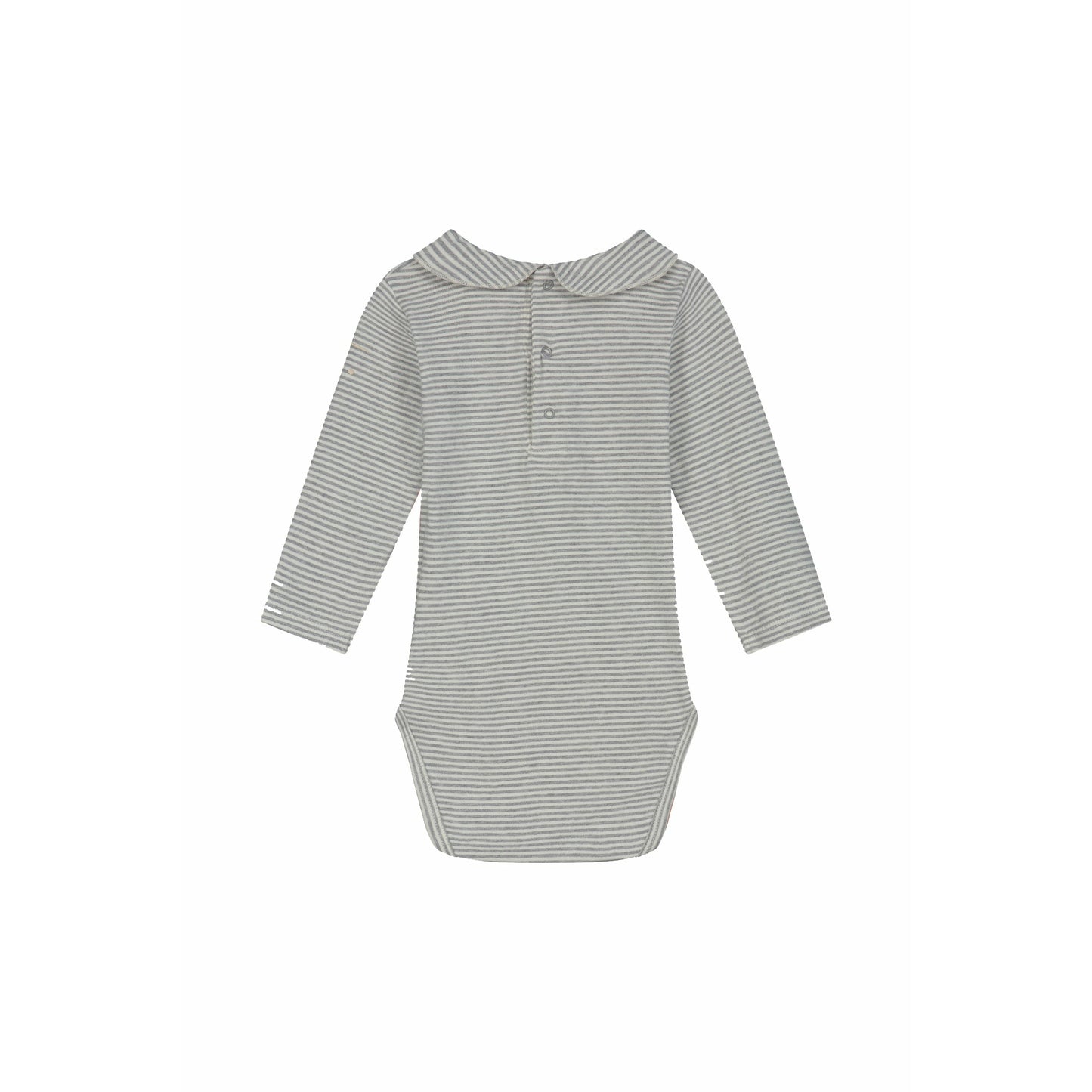 Baby Collar Onesie - Grey Melange/Cream