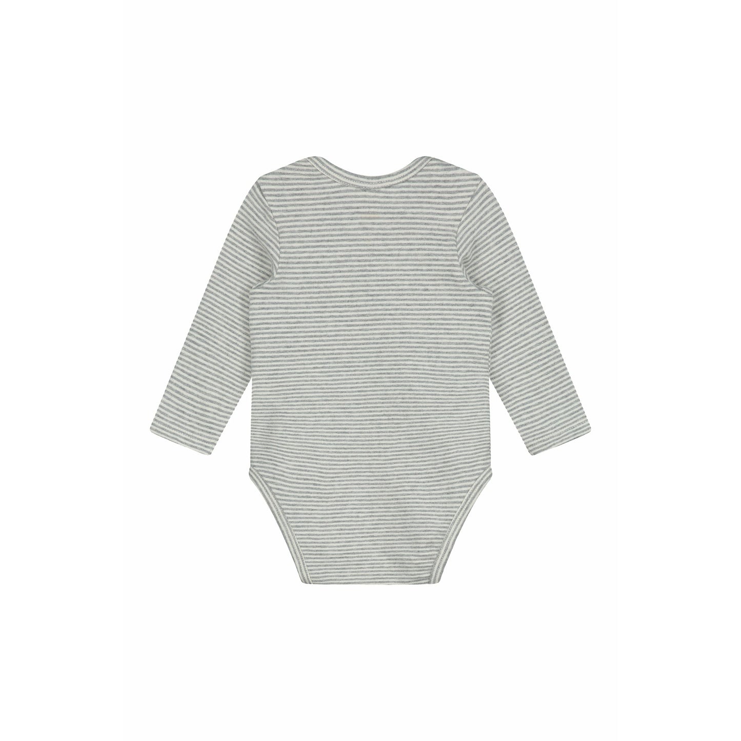 Baby L/S Onesie - Grey Melange/Cream