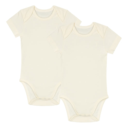 Baby S/S Onesie 2 Pack - Cream
