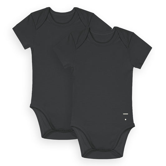 Baby S/S Onesie 2 Pack - Nearly Black