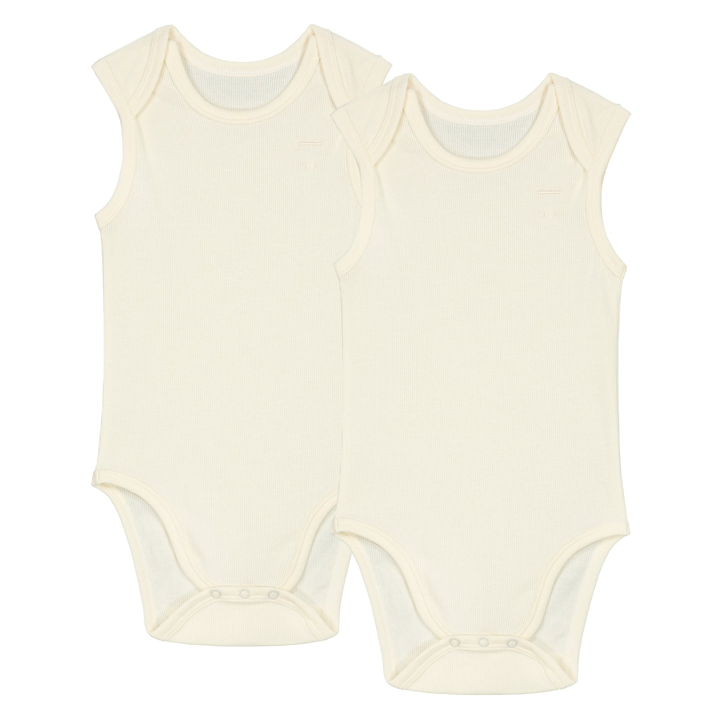 Baby Sleeveless Onesie 2 Pack - Cream