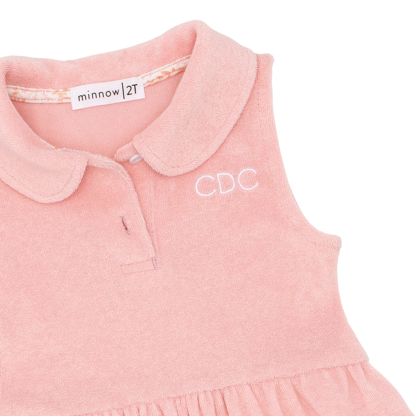 french terry tennis dress - conch pink