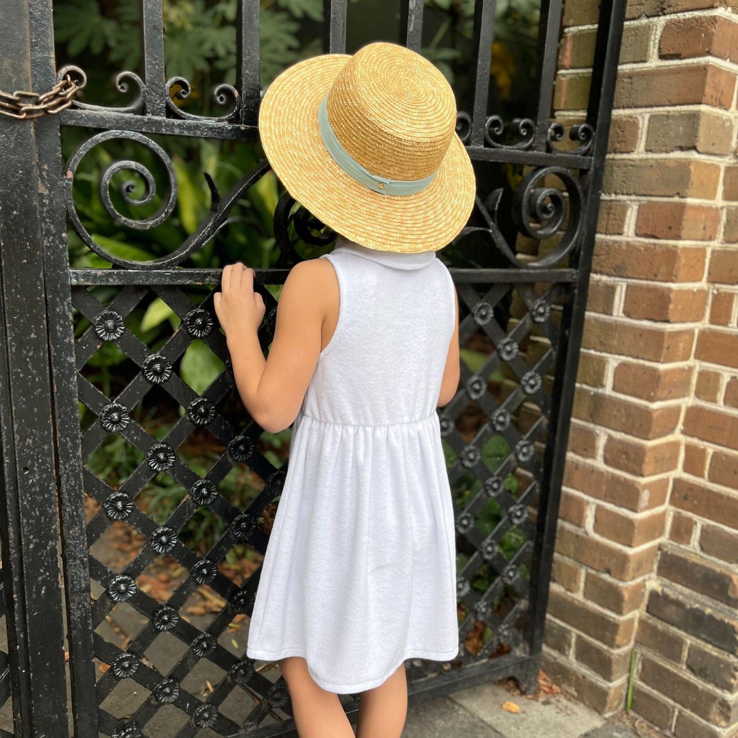 white french terry tennis dress