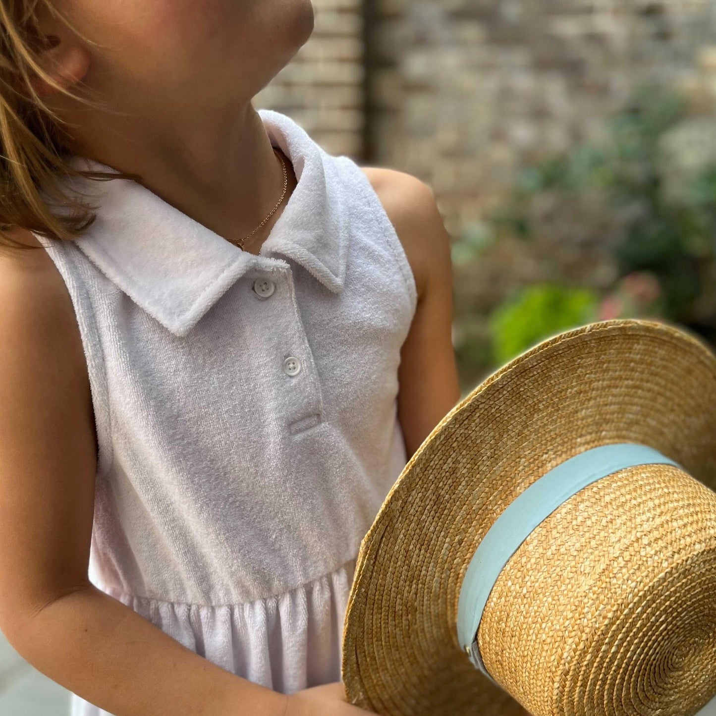 white french terry tennis dress