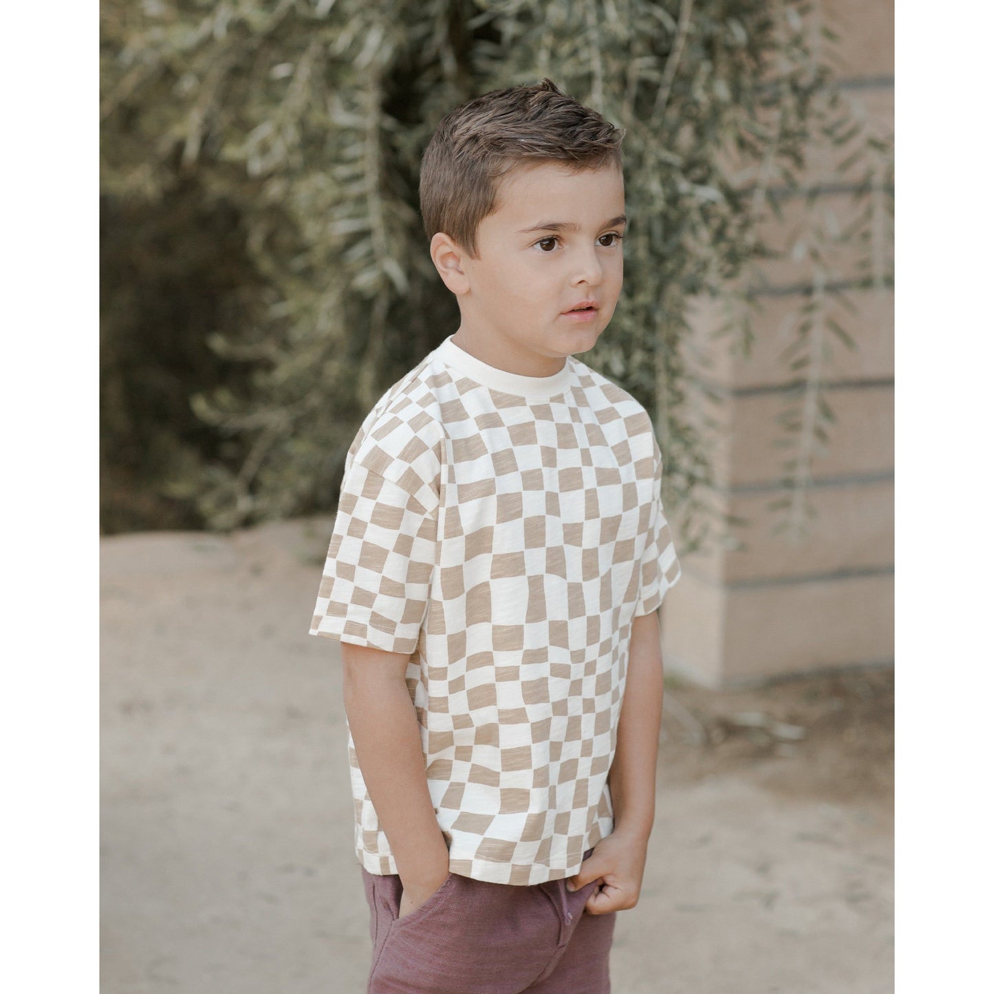 Relaxed Tee || Sand Check