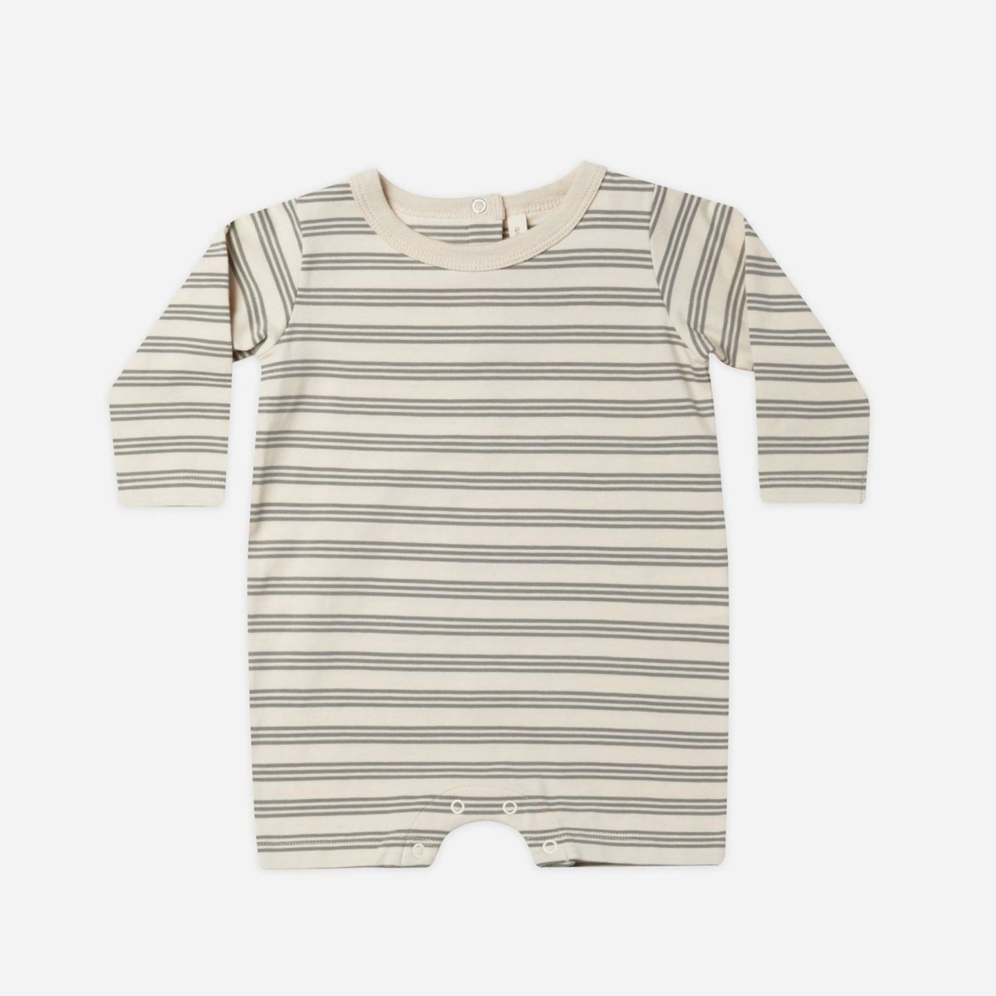Long Sleeve Romper || Basil Stripe