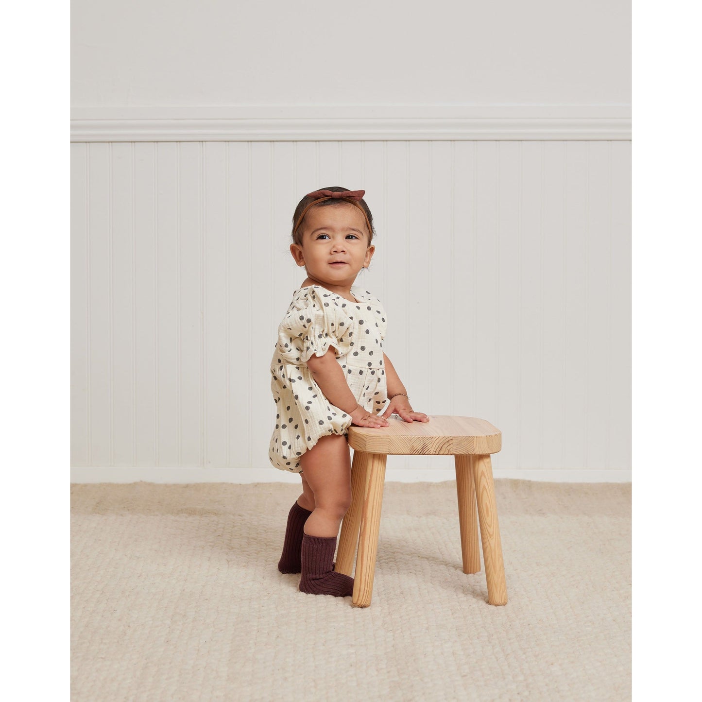 Cosette Romper || Navy Dot