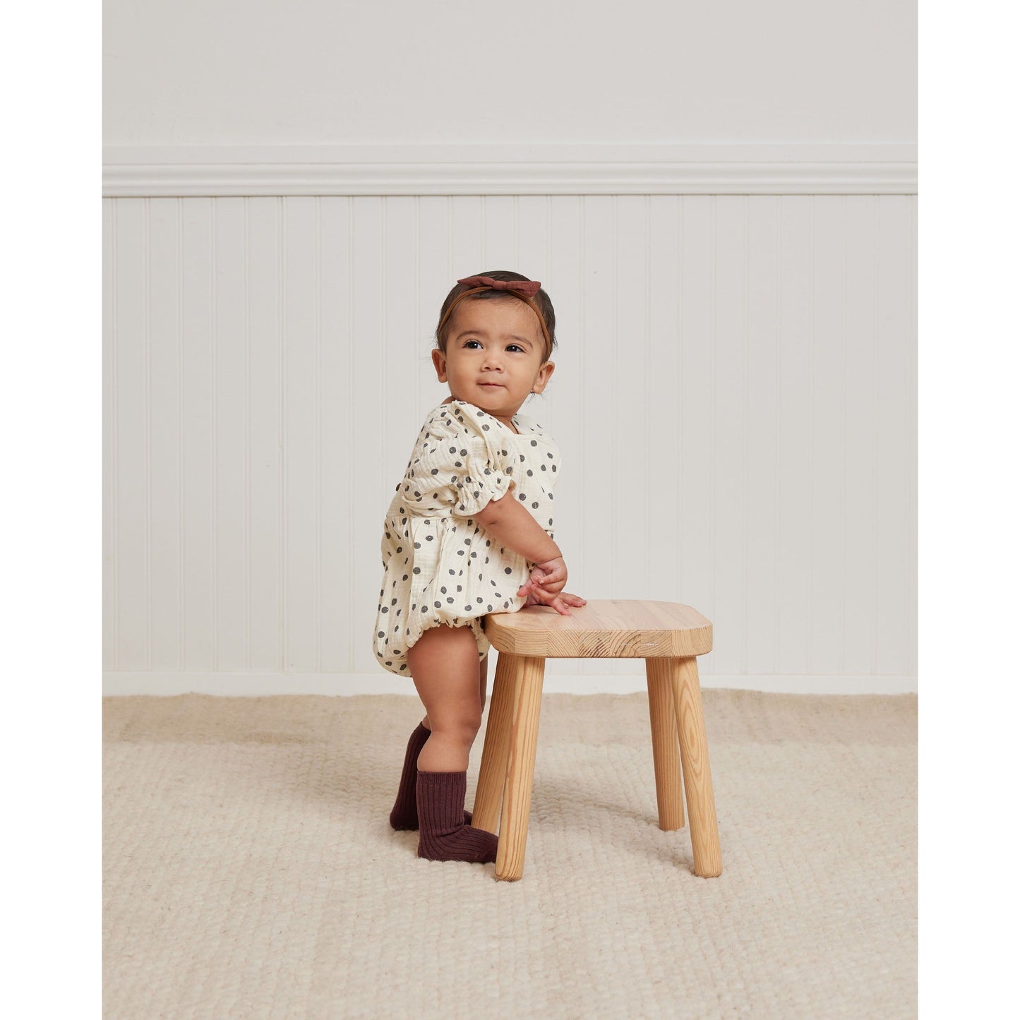 Cosette Romper || Navy Dot