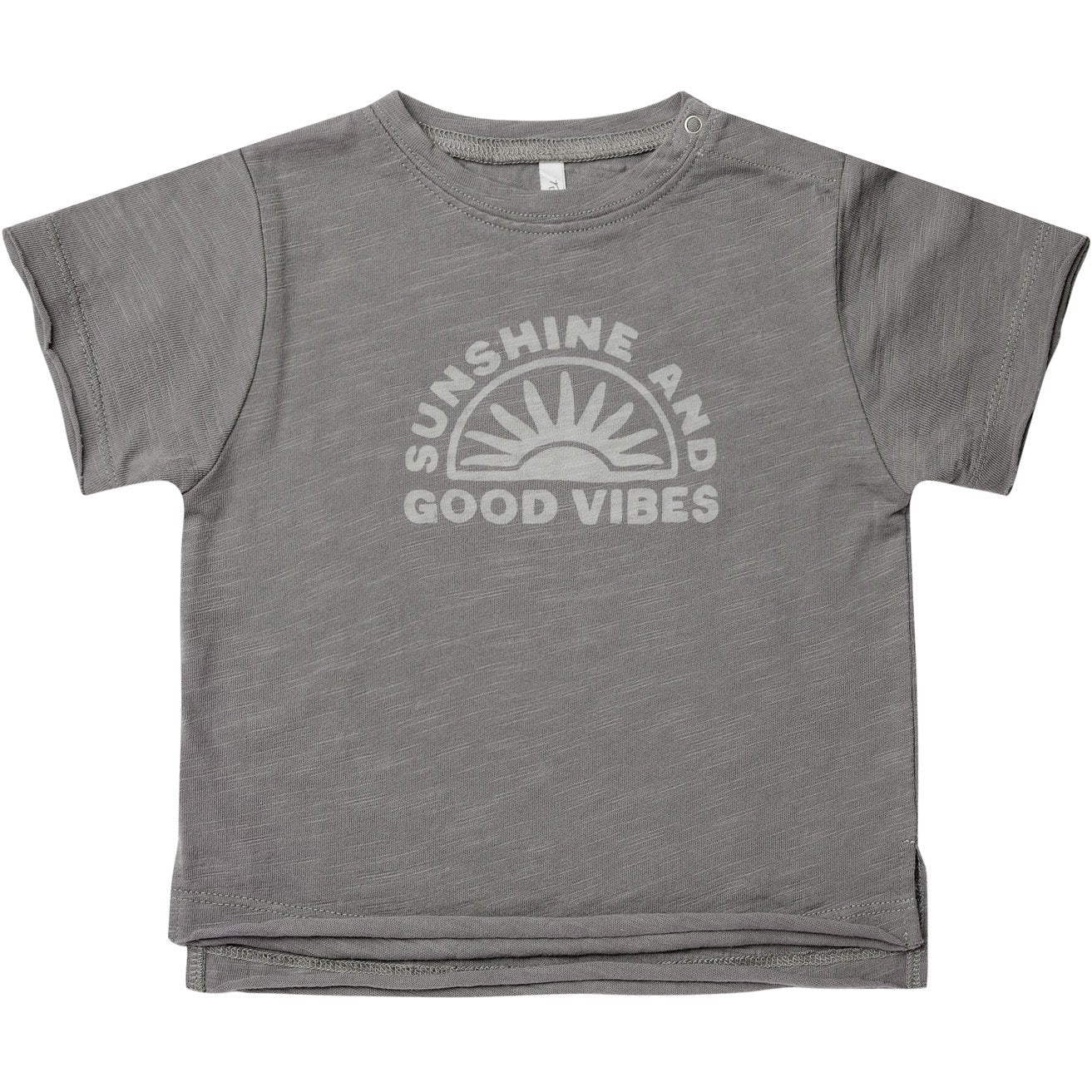 raw edge t-shirt || sunshine + good vibes