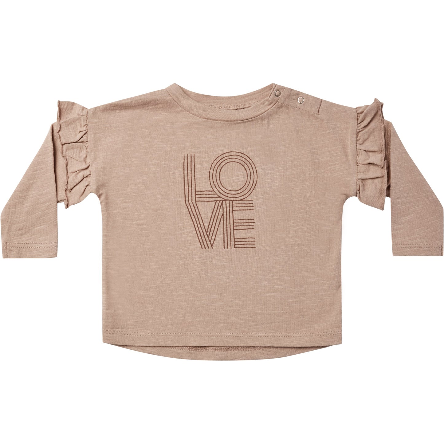 ruffle long sleeve tee || love