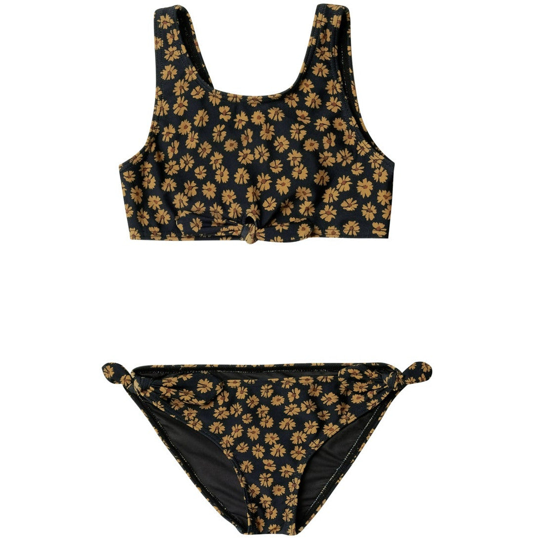 knotted bikini || black floral