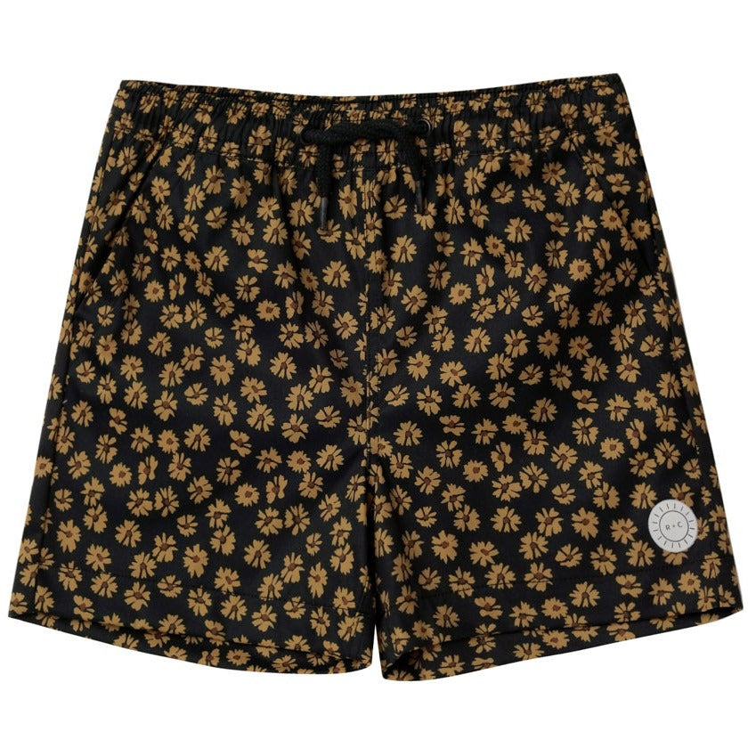 boys boardshort || black floral