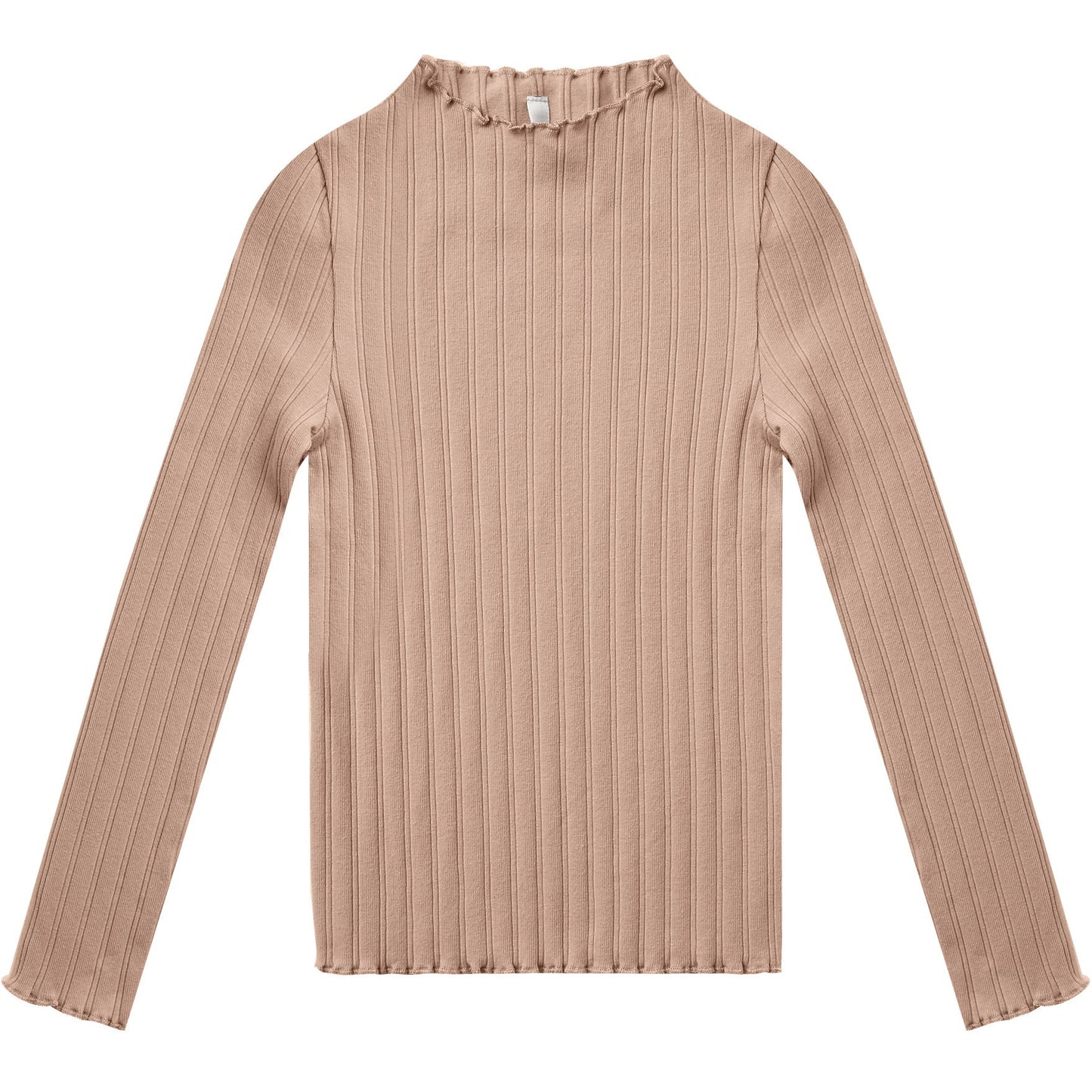 long sleeve ribbed tee || rose