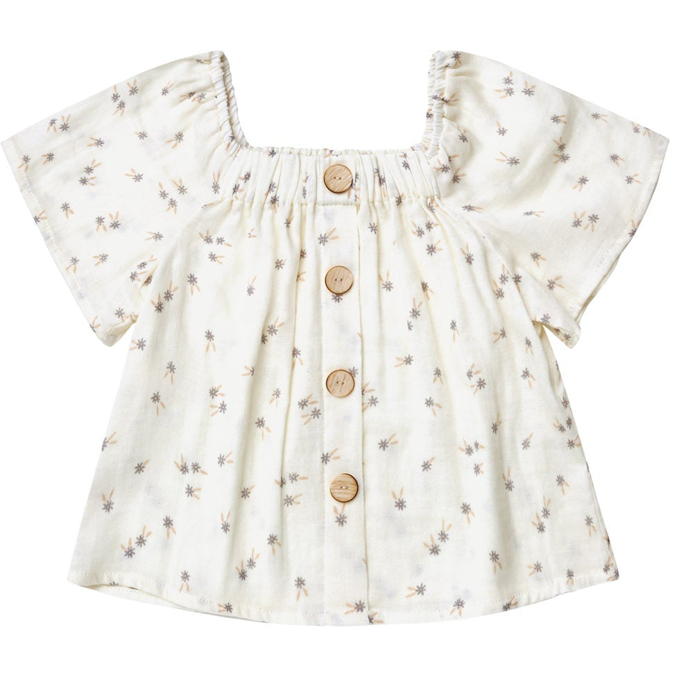 leah top || blue daisy