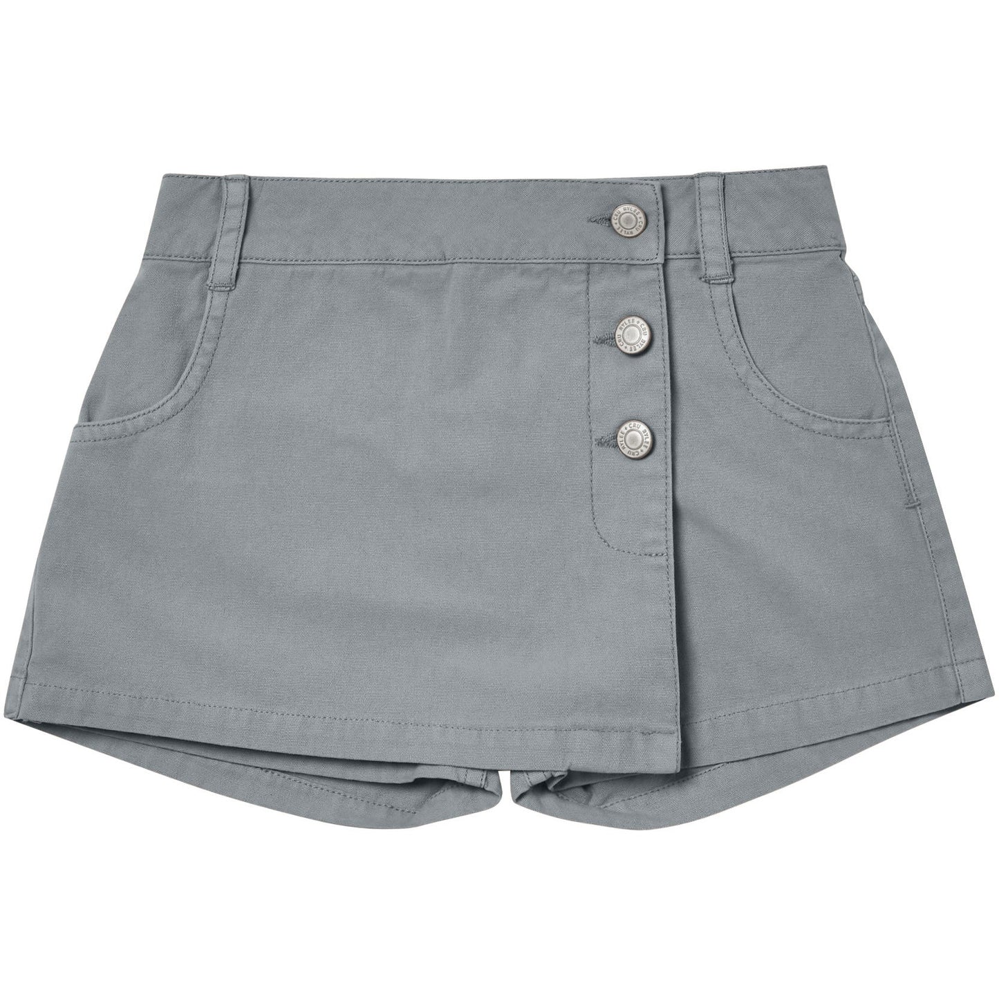 asymmetrical skort || dusty blue