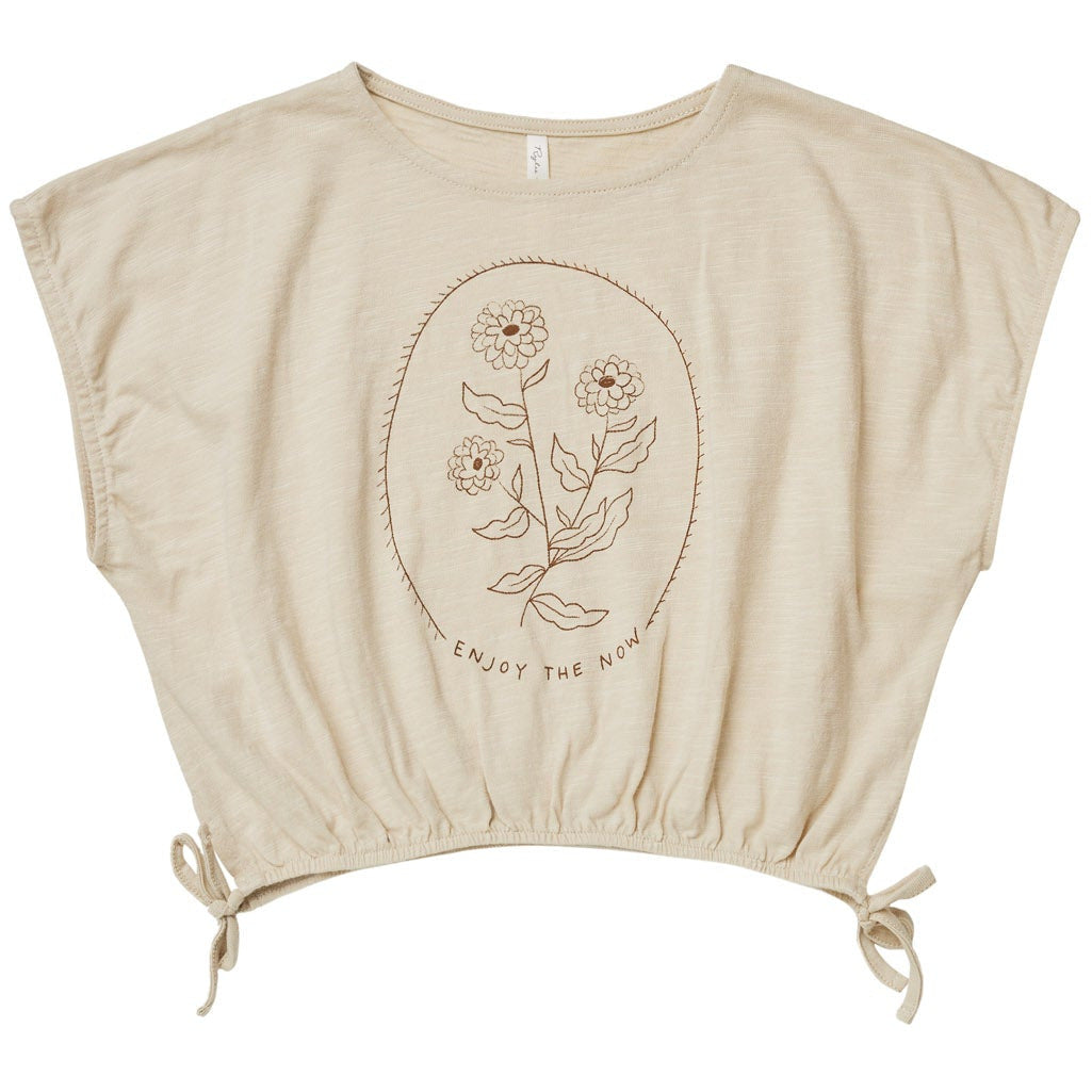 cropped cinch tee || enjoy the now