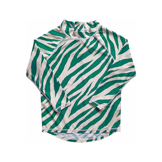 L/S Rash Top - Electric Zebra Emerald
