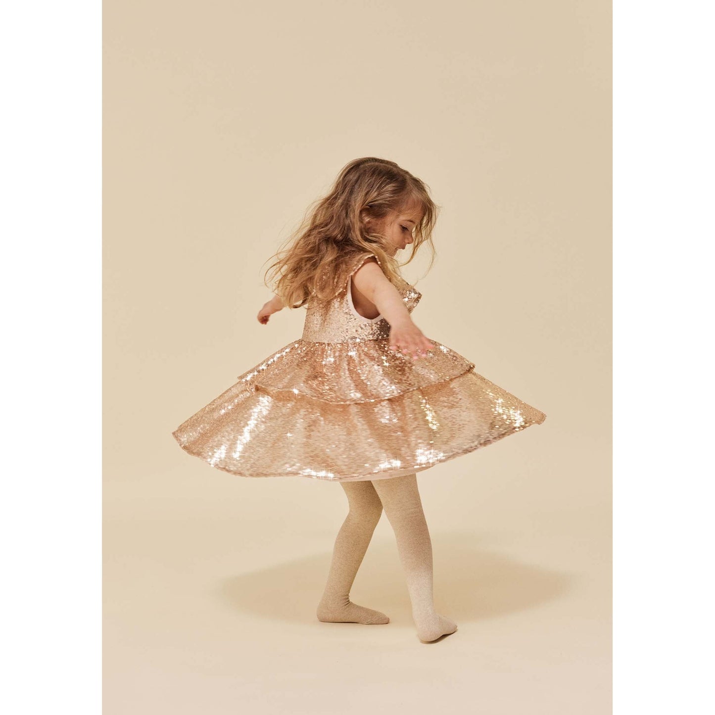 STARLA SEQUIN DRESS - GOLD BLUSH