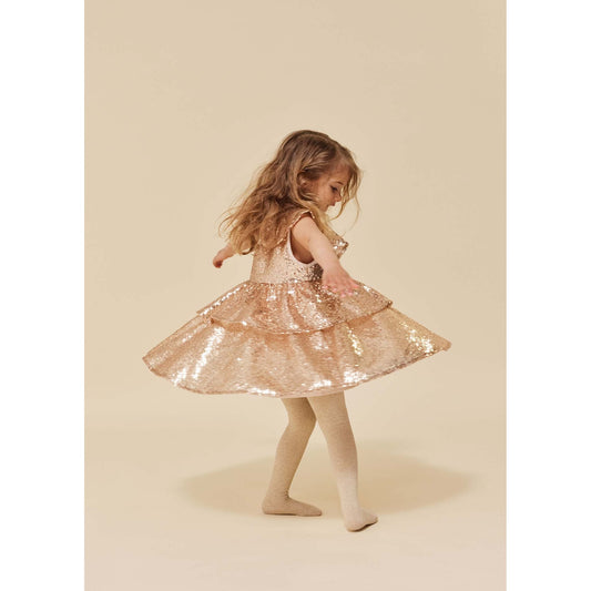 STARLA SEQUIN DRESS - GOLD BLUSH