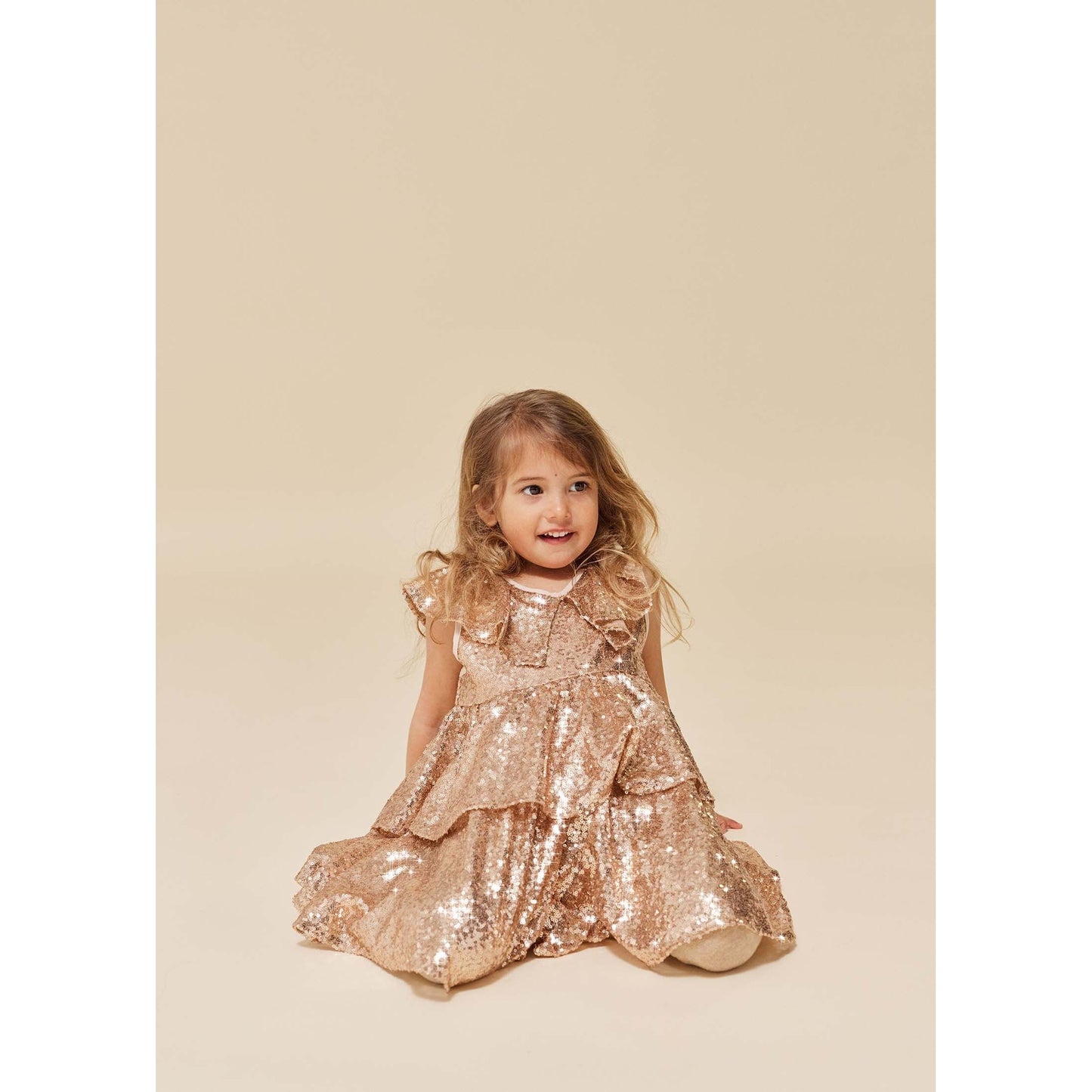 STARLA SEQUIN DRESS - GOLD BLUSH