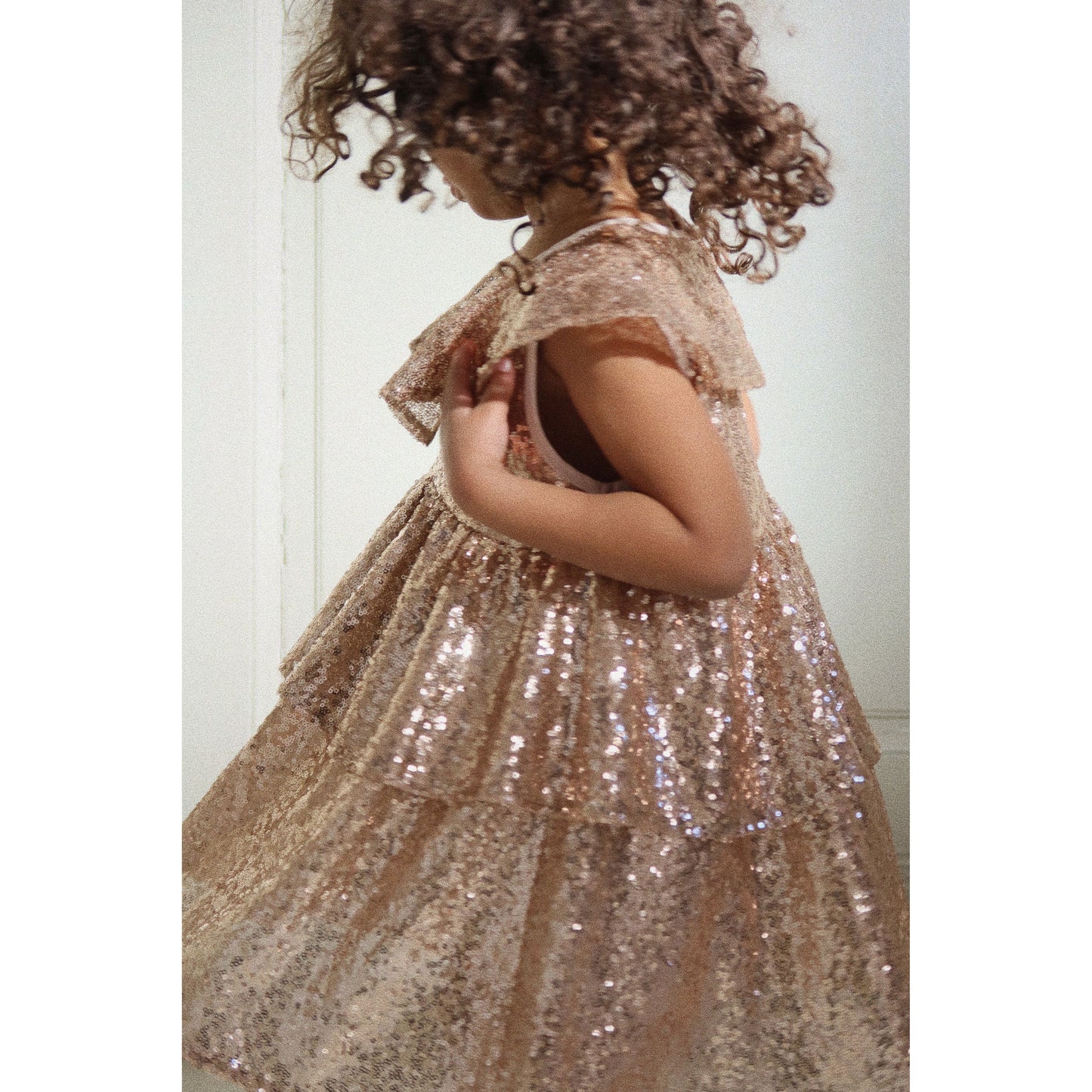 STARLA SEQUIN DRESS - GOLD BLUSH