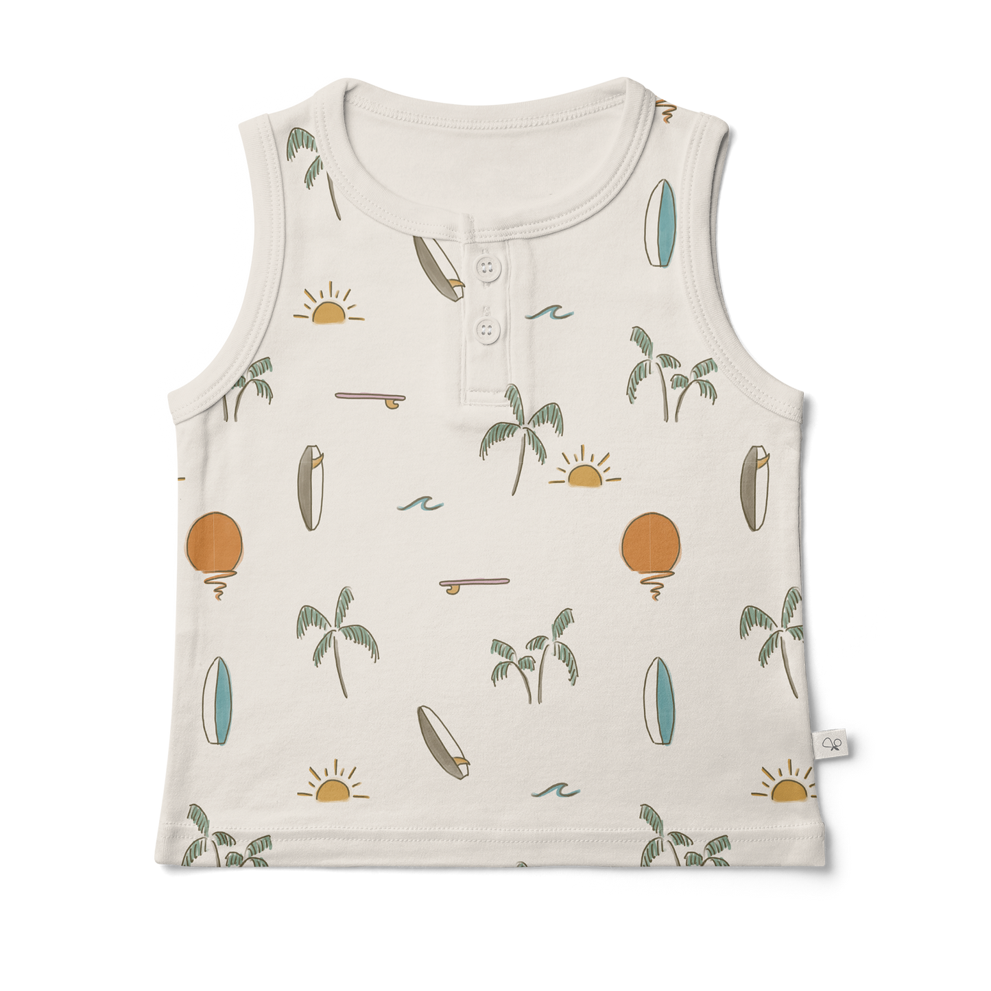 Viscose Bamboo + Organic Cotton Tank Top - Surf's Up
