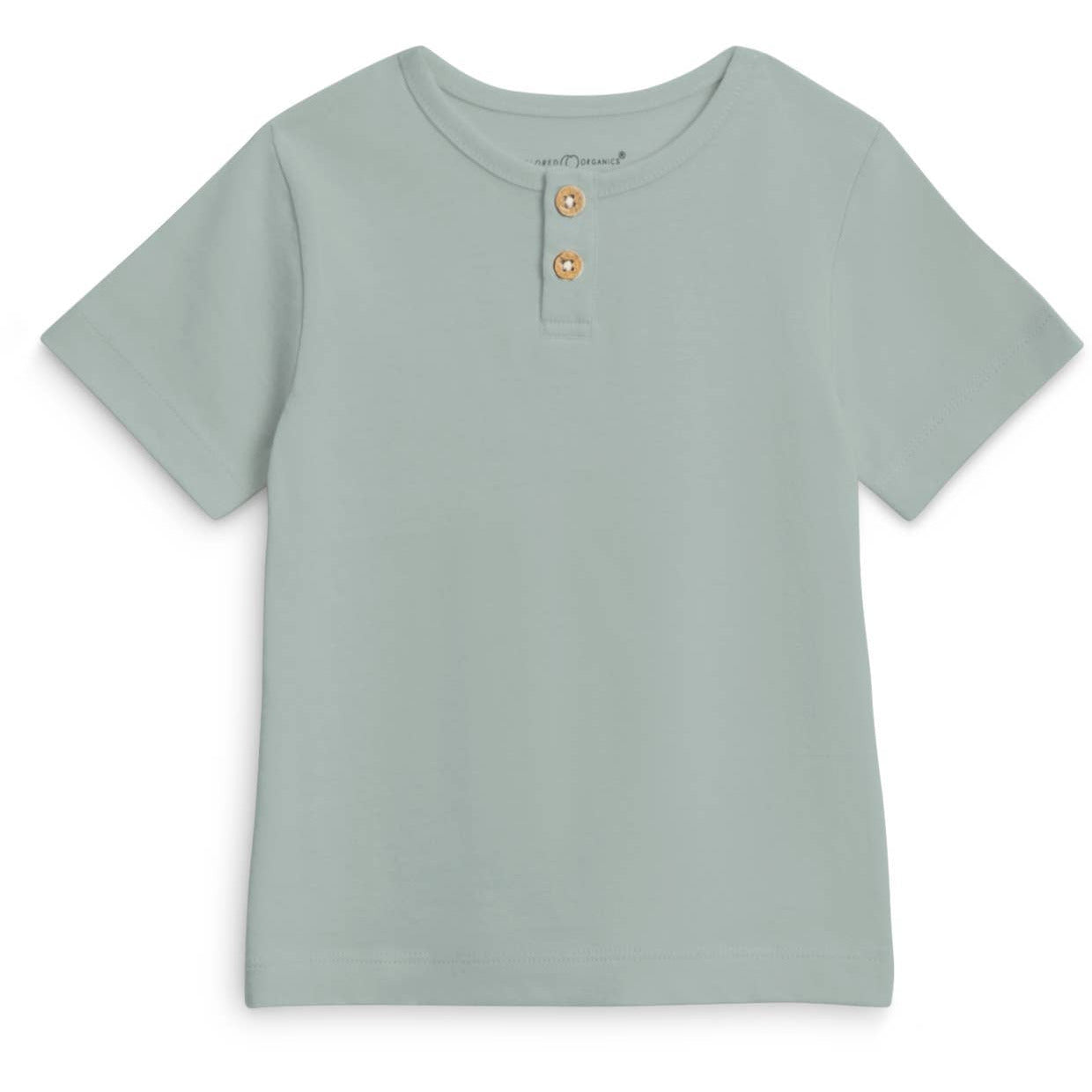 Organic Baby and Kids Reef Henley Crew Neck Tee - Ocean