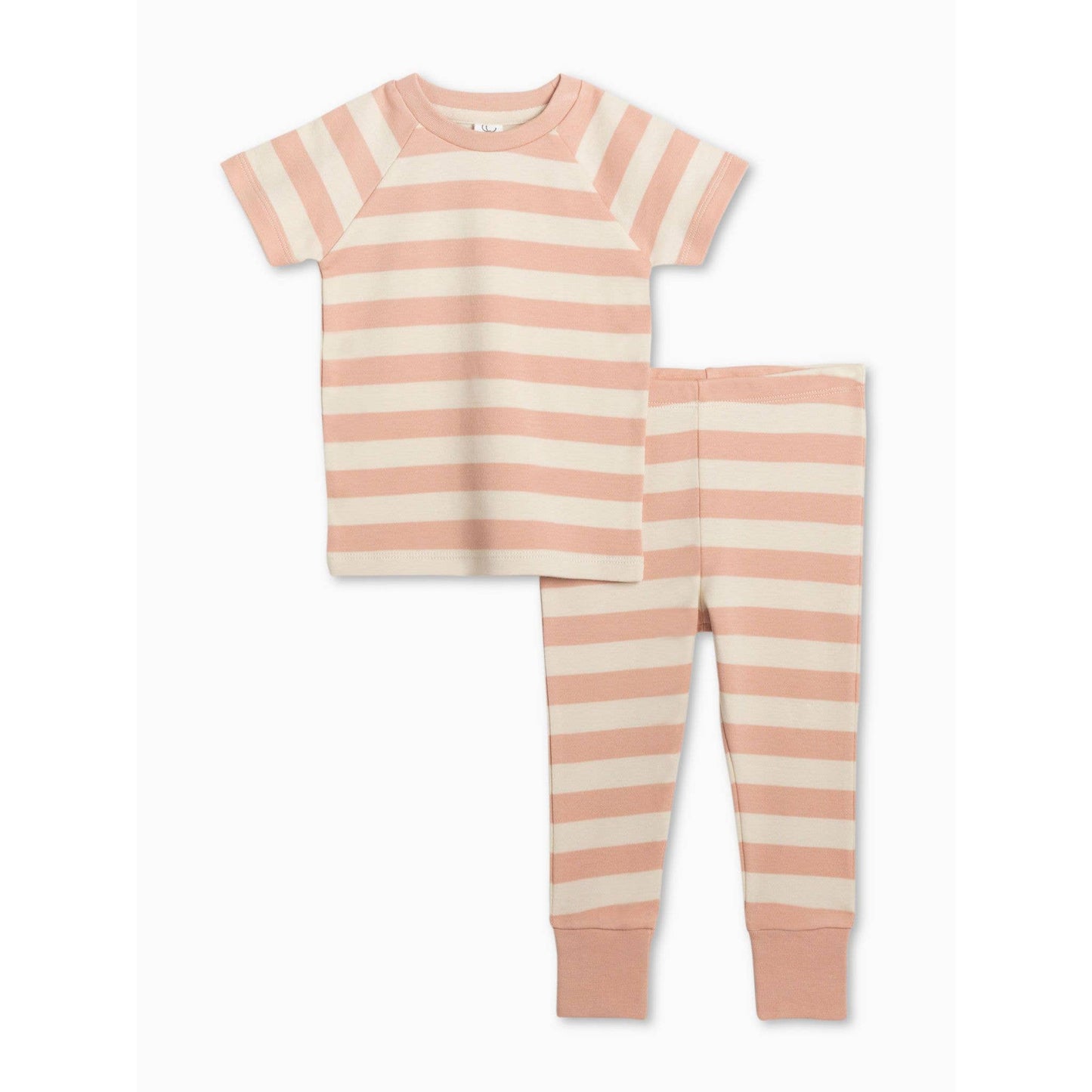 Short Sleeve Jammies - Blush Ely Stripe
