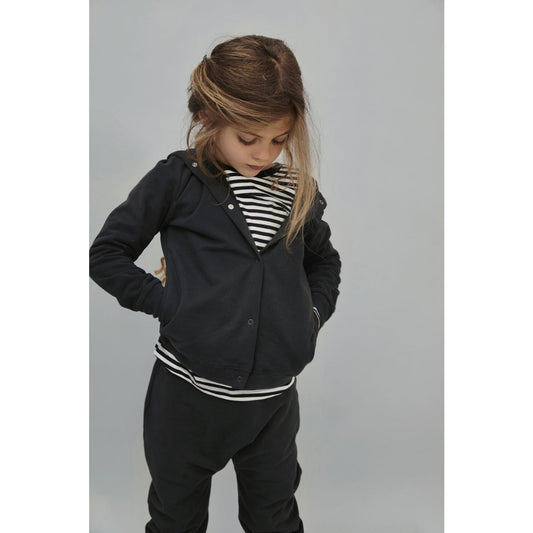 Hooded Cardigan - Nearly Black