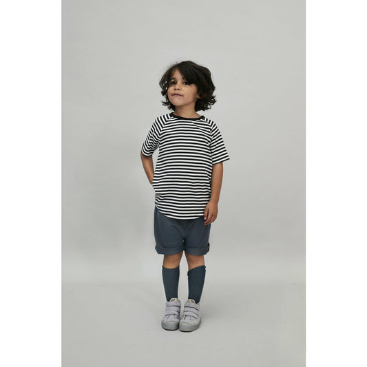 Crewneck Tee - Nearly Black/Off White