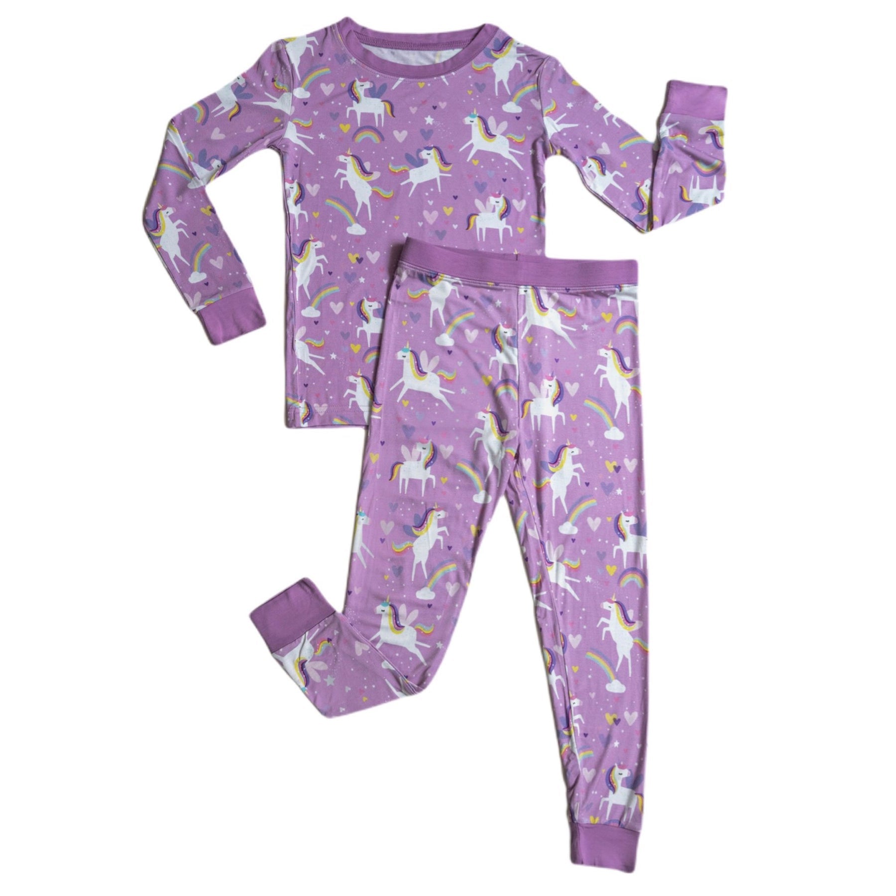Sienna's Unicorns Two-Piece Pajama Set - Little Sleepies