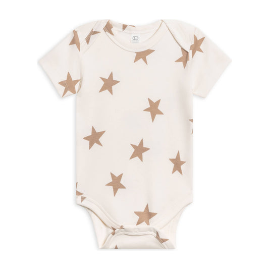 Organic Baby Afton Bodysuit - Star/Truffle
